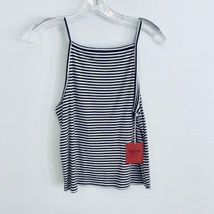 Mossimo Supply Co. Black & White Striped Knit Tank